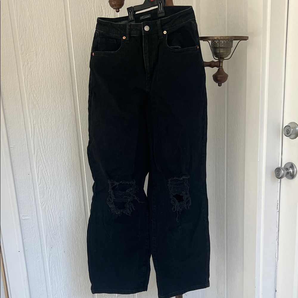 Wild Fable Highest Rise Baggy Jeans - Black Distressed - Size 4/27R